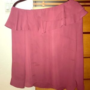 Burgundy off the shoulder shirt